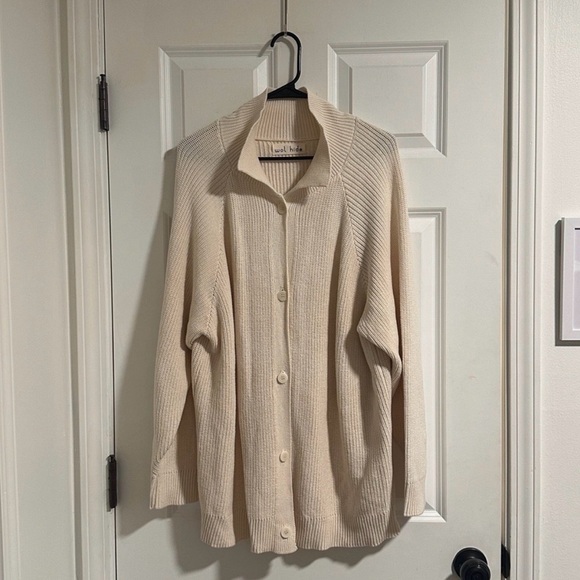NWOT Wol Hide Collared Cotton Cardigan size S/M - Picture 4 of 14